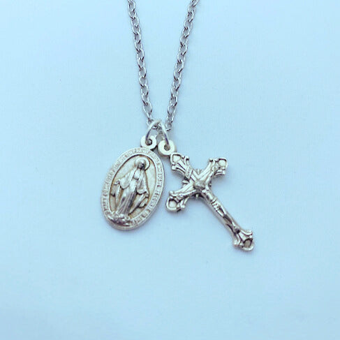 Crucifix with Miraculous Medal