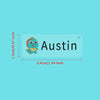 Custom Transparent Waterproof Animal Name Labels - Multilingual Stickers for Kids School Supplies & Backpacks (Hebrew/Spanish)