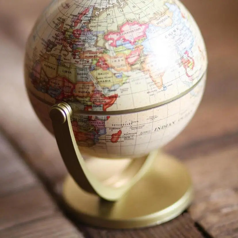 New Mini English World Globe Rotatable Desktop Ornament Geography Teaching Learning Supplies Creative School Office Table Decor