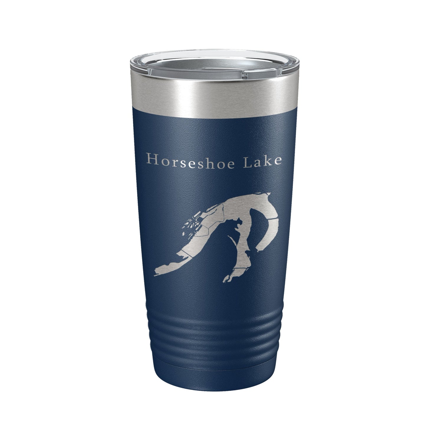 Horseshoe Lake Map Tumbler Travel Mug Insulated Laser Engraved Coffee Cup St. Louis Illinois 20 oz
