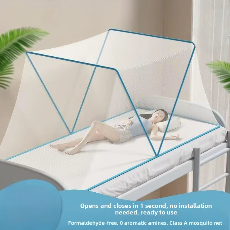 Portable Foldable Mosquito Net Easy to Carry No Installation Required Travel Friendly Dormi Bunk Bed Anti-Mosquito