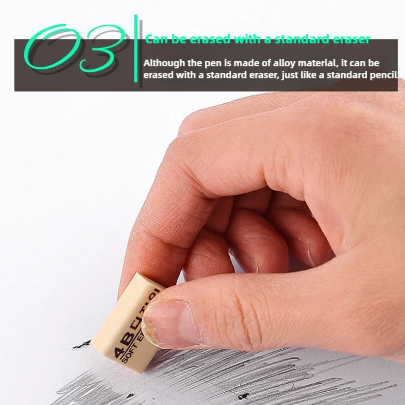 Wooden Eternal Pencil No Sharpening Unbreakable for Kids Endless Writing Sketching Art Office School Supplies Stationery