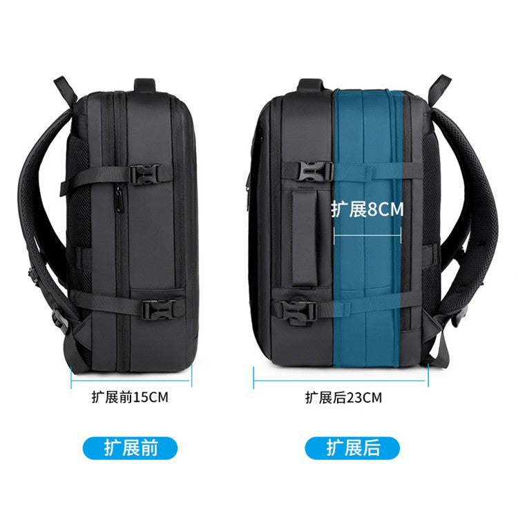 Business backpack, backpack with expandable capacity for business trips, laptop bag for commuting, large capacity for men