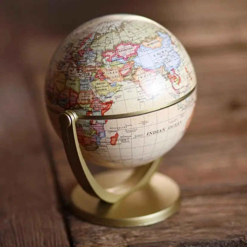 New Mini English World Globe Rotatable Desktop Ornament Geography Teaching Learning Supplies Creative School Office Table Decor