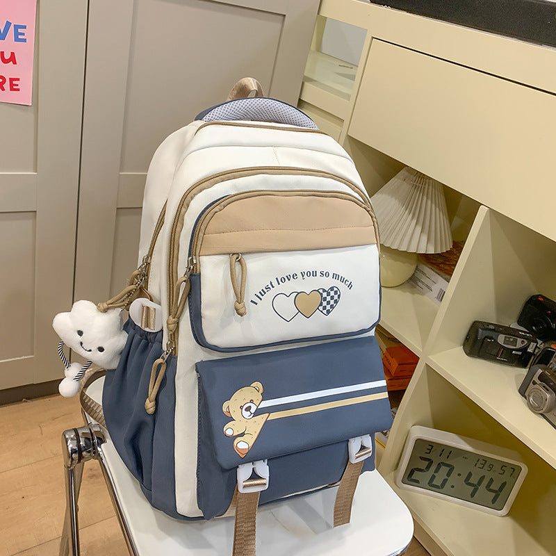 Girls Large Capacity Backpack – Burden Alleviation School Bag (Middle & High School)