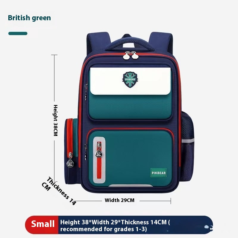 PIKBEAR Waterproof Kids School Backpack – Ergonomic Burden-Relief Bag for Primary School Students
