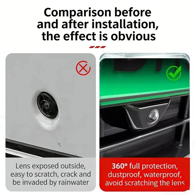 2/4/8Pcs 360 Panoramic Rear Camera Protector, HD Clear Anti-Scratch Lens Guard for Car Mod