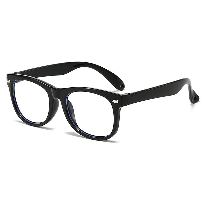 Children's anti-blue light silicone temple glasses, baby computer goggles, universal flat light glasses for children - Regalo ShopHypersku900670255300012900670255300012Black FrameChildren's anti-blue light silicone temple glasses, baby computer goggles, universal flat light glasses for children