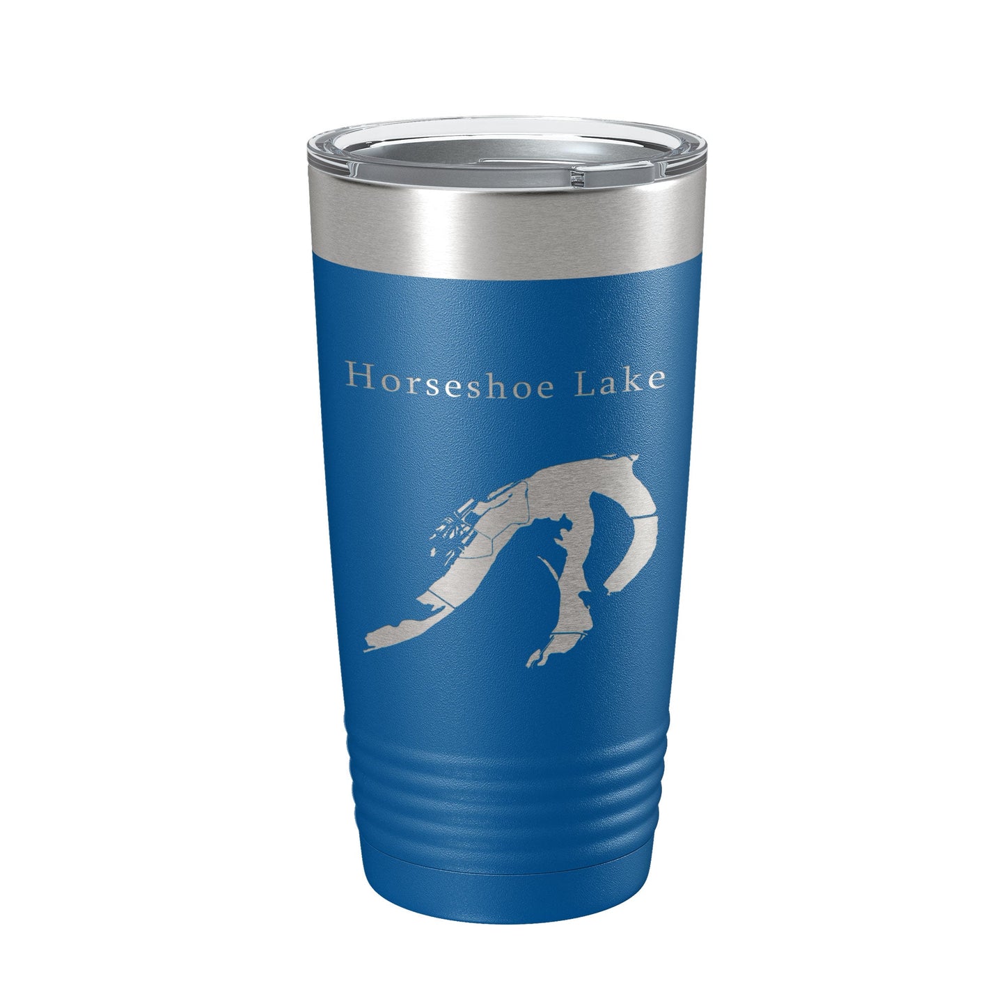 Horseshoe Lake Map Tumbler Travel Mug Insulated Laser Engraved Coffee Cup St. Louis Illinois 20 oz