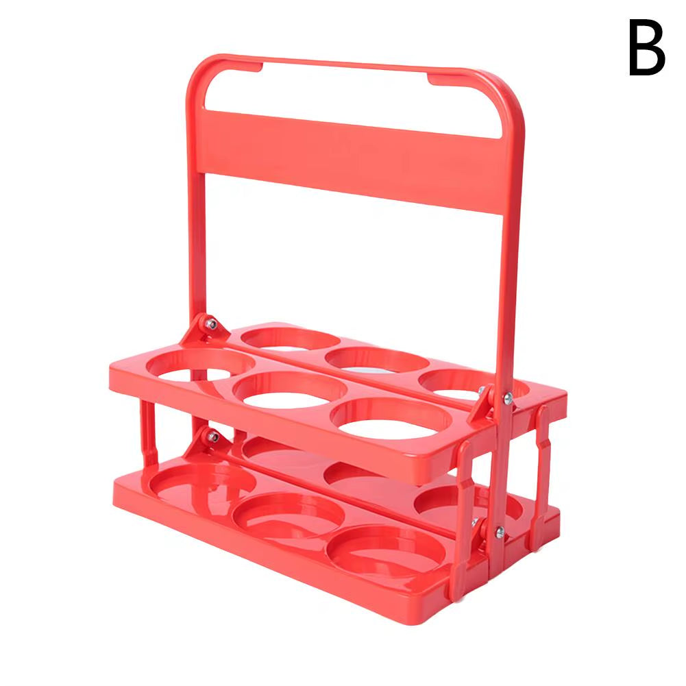 Portable Foldable Plastic Beer Rack Cup Organizer Wine Rack Beer Bottle Holder Beverage Basket Reusable Cocktail Rack