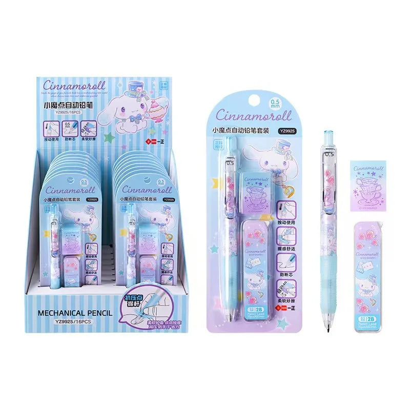 Sanrio Cute School Supplies Anime Pencil Mechanical Pencil 2.0 Student 0.5MM Mechanical Pencil Kuromi and Cinnamoroll