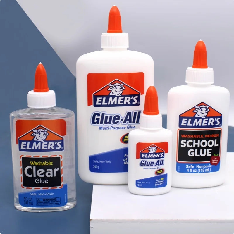 Elmer’s Glue 118ml 147ml 240ml Slime Glue Washable Non Toxic All Purpose for Slime Craft Paper School DIY Adhesive