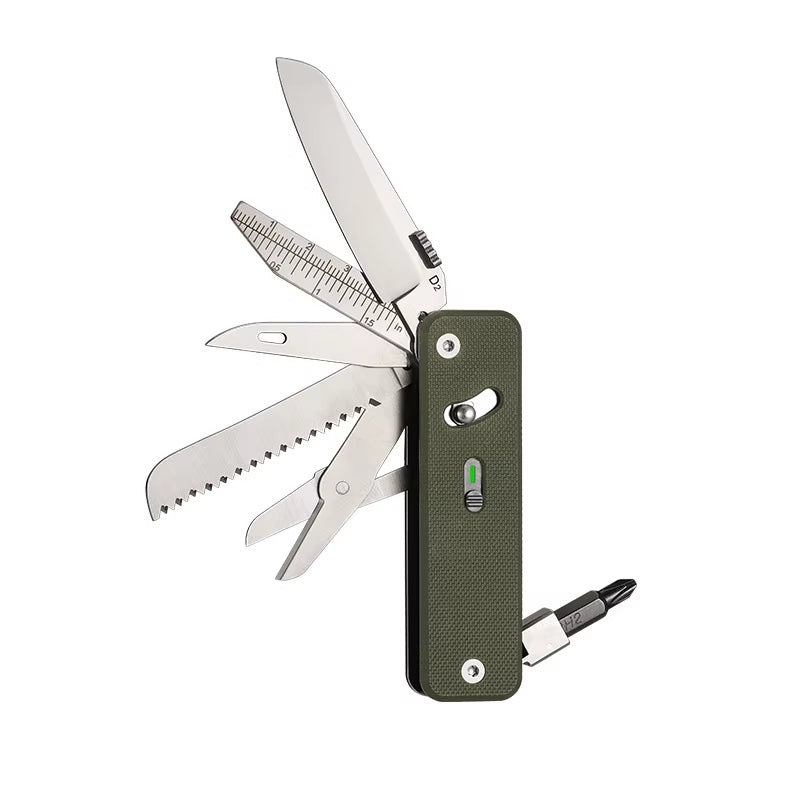 S503G Flex Companion Tool Modular Design and Customizable Pocket Tool, Preinstalled with 8 Essential Tools (1/4" Bit Drive