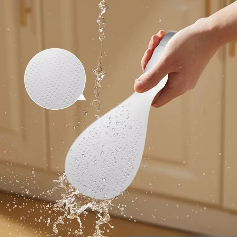 Food Grade Silicone Tumbler Rice Spoon Non Stick Standing Rice Spoon Scooper Home Heat Resistant Rice Cooker Kitchen Accessories