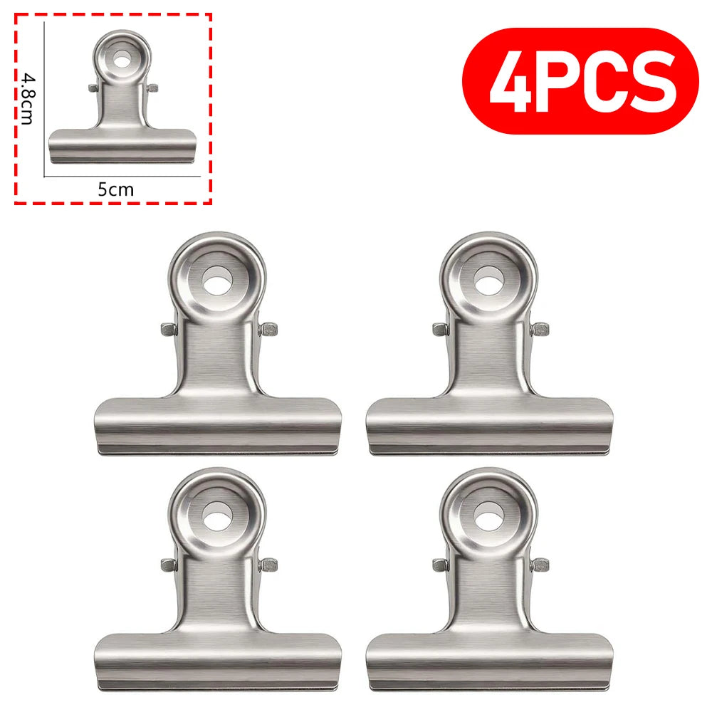Stainless Steel Metal Binders Multifunctional Paper Clips Clamp for Food Bag Pictures Photos Home Kitchen Office School Supplies