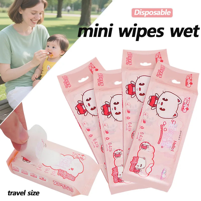 Disposable Multipurpose Mini Hand Wipes/Portable Travel Size Special Extraction Hand Mouth Cleaning Wipes Home School Supplies