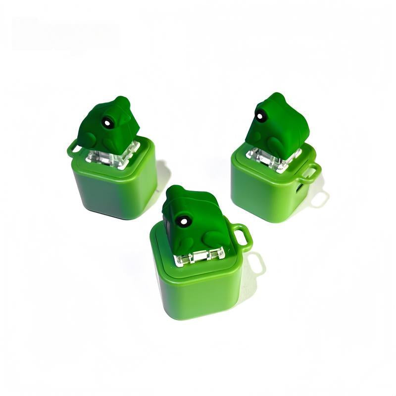 [Christmas Gift] Frog Croaking Keychain Realistic Soundfidget Toy with Ledlights, Durable ABS Build for Kids &Adults Stress Relief &FOCUS