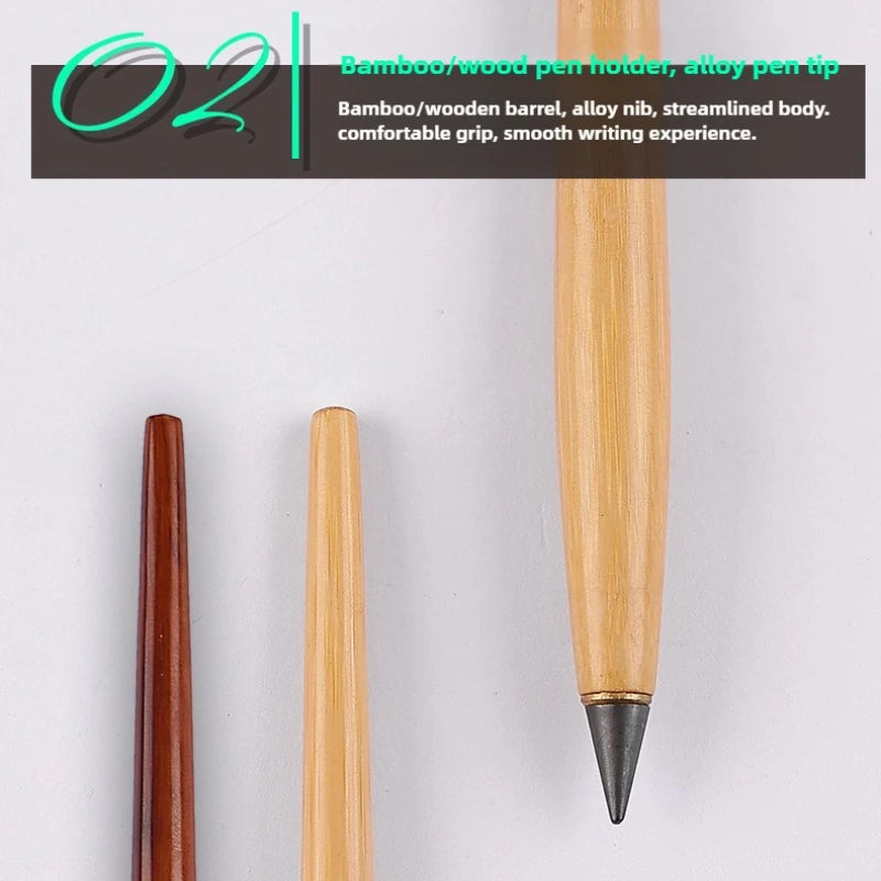 Wooden Eternal Pencil No Sharpening Unbreakable for Kids Endless Writing Sketching Art Office School Supplies Stationery