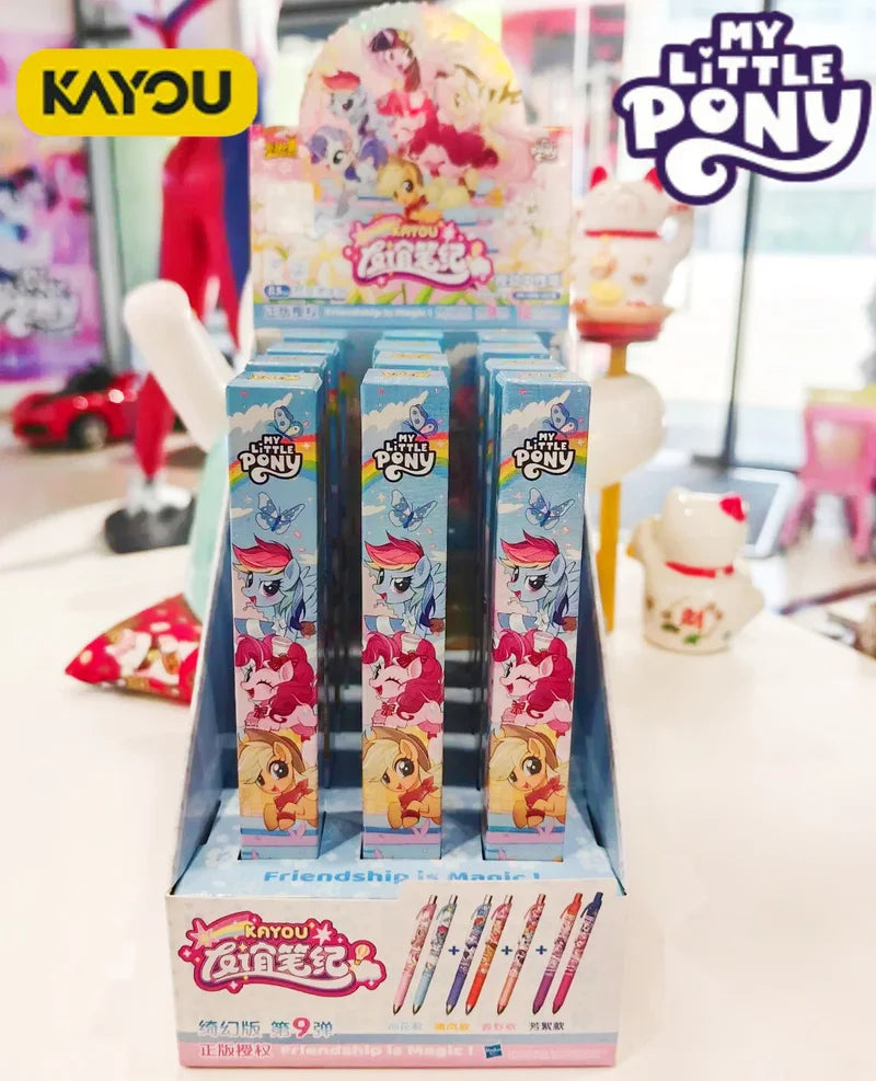 New My Little Pony Official Friendship is Magic Series Stationery Blind Box 0.5mm Ultra-Smooth Clickable Ballpoint Pen Girl Gift