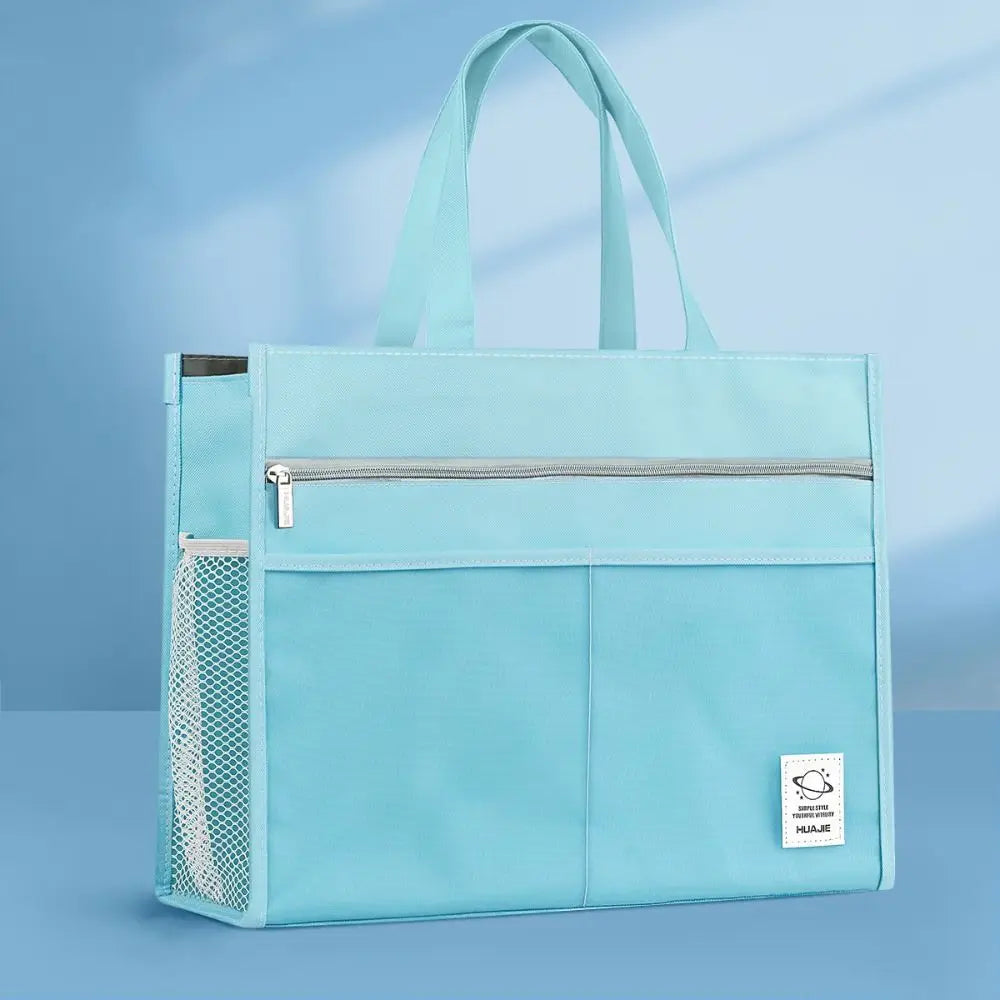 Multifunctional Thickened Oxford Handheld Book Bag Large Capacity Zipper Art Student Bag A3 8k File Bag School Office Supplies