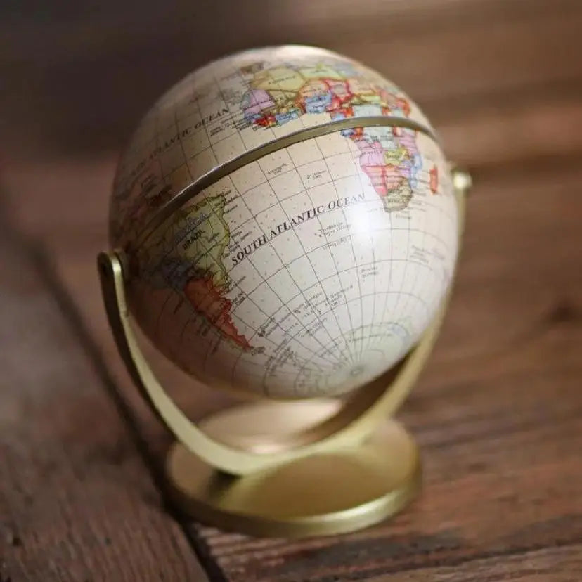 New Mini English World Globe Rotatable Desktop Ornament Geography Teaching Learning Supplies Creative School Office Table Decor