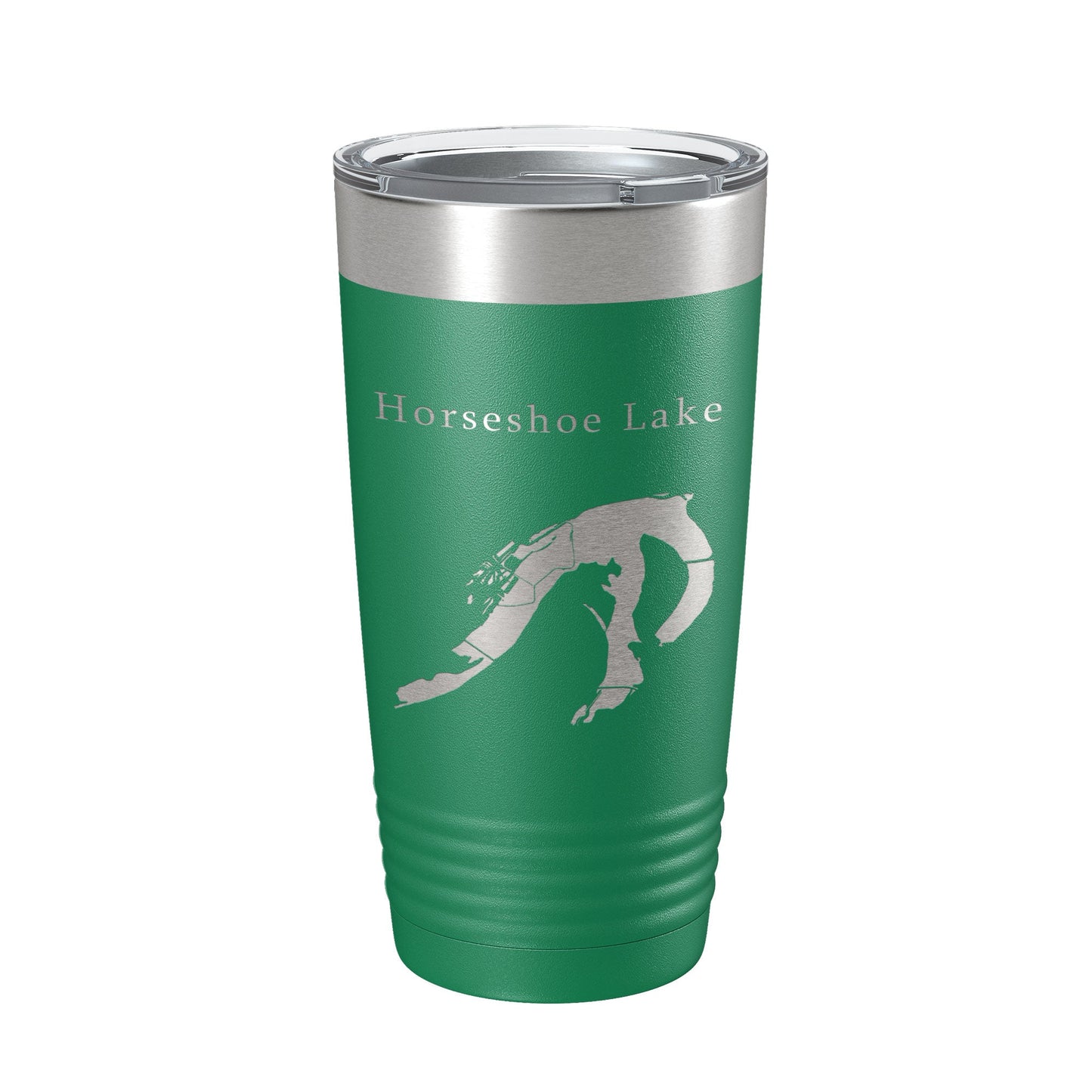 Horseshoe Lake Map Tumbler Travel Mug Insulated Laser Engraved Coffee Cup St. Louis Illinois 20 oz
