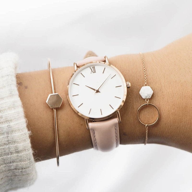 Fashion Women Watches Leather Quartz Watch for Ladies Clocks - Regalo ShopWatchCJCJZBNSLX00564-BlackBlackFashion Women Watches Leather Quartz Watch for Ladies Clocks