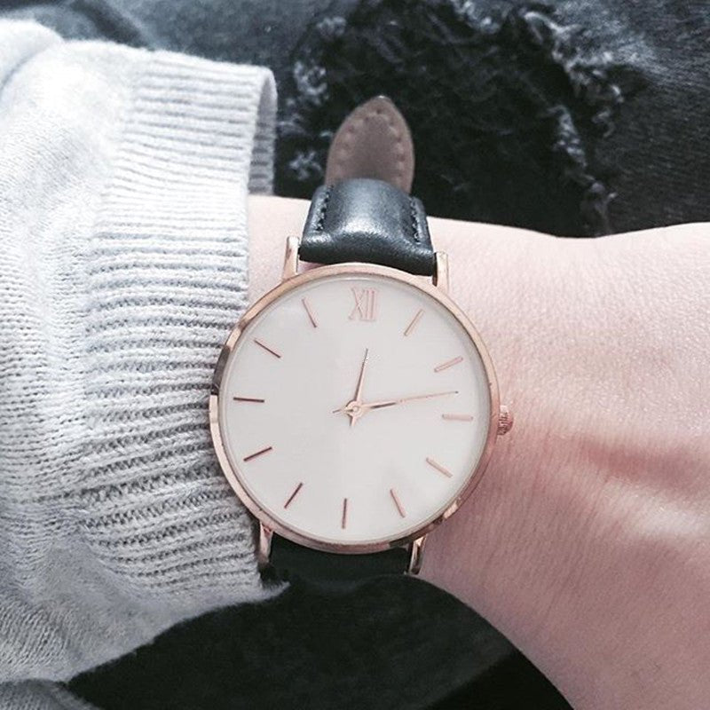 Fashion Women Watches Leather Quartz Watch for Ladies Clocks - Regalo ShopWatchCJCJZBNSLX00564-BlackBlackFashion Women Watches Leather Quartz Watch for Ladies Clocks