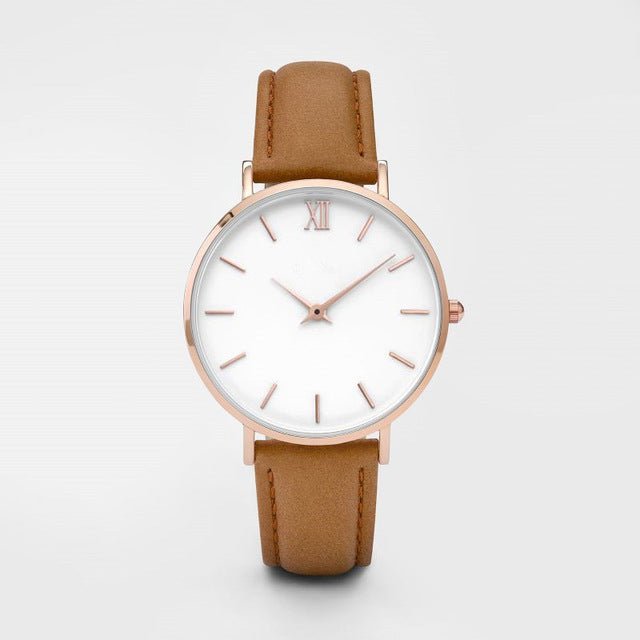 Fashion Women Watches Leather Quartz Watch for Ladies Clocks - Regalo ShopWatchCJCJZBNSLX00564-CoffeeCoffeeFashion Women Watches Leather Quartz Watch for Ladies Clocks