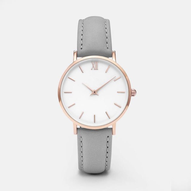 Fashion Women Watches Leather Quartz Watch for Ladies Clocks - Regalo ShopWatchCJCJZBNSLX00564-GreyGreyFashion Women Watches Leather Quartz Watch for Ladies Clocks
