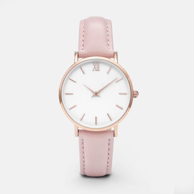 Fashion Women Watches Leather Quartz Watch for Ladies Clocks - Regalo ShopWatchCJCJZBNSLX00564-PinkPinkFashion Women Watches Leather Quartz Watch for Ladies Clocks