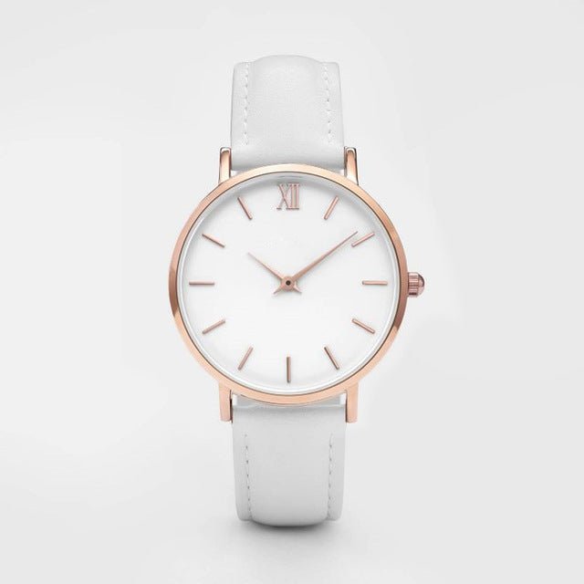 Fashion Women Watches Leather Quartz Watch for Ladies Clocks - Regalo ShopWatchCJCJZBNSLX00564-WhiteWhiteFashion Women Watches Leather Quartz Watch for Ladies Clocks