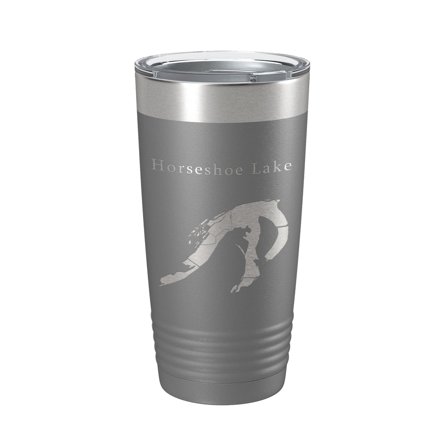 Horseshoe Lake Map Tumbler Travel Mug Insulated Laser Engraved Coffee Cup St. Louis Illinois 20 oz