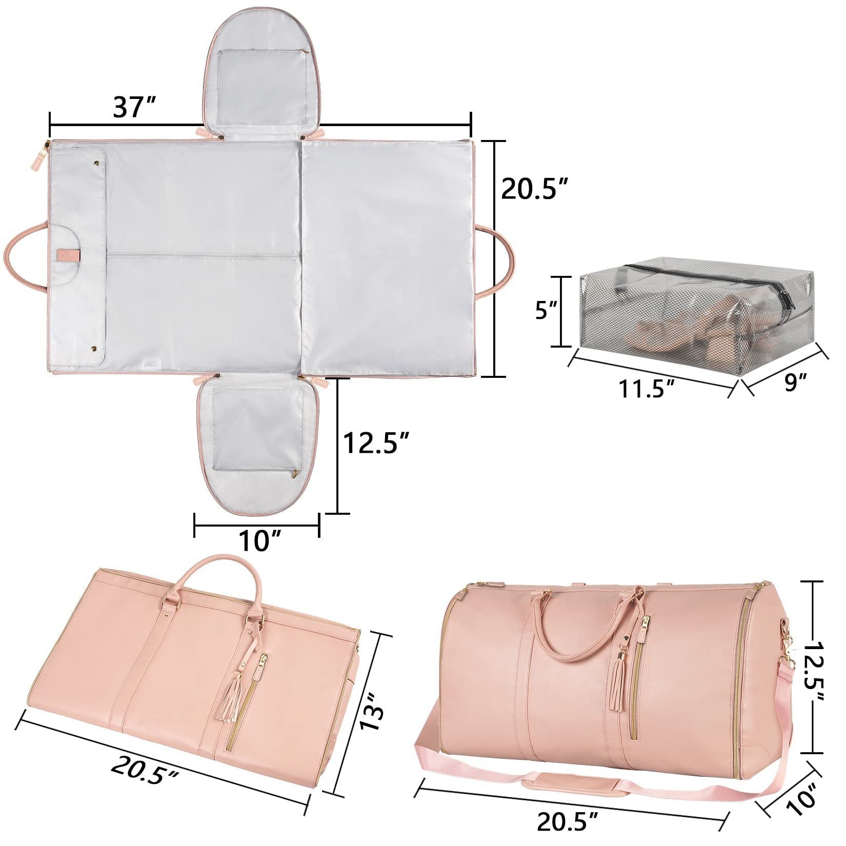Large Capacity Travel Duffle Bag Women's Handbag Folding Suit Bag Waterproof Clothes Totes - Regalo ShopBagsCJCJYD178193706FUBlackd861f6b9c97c3ac67b9e32801d46289c