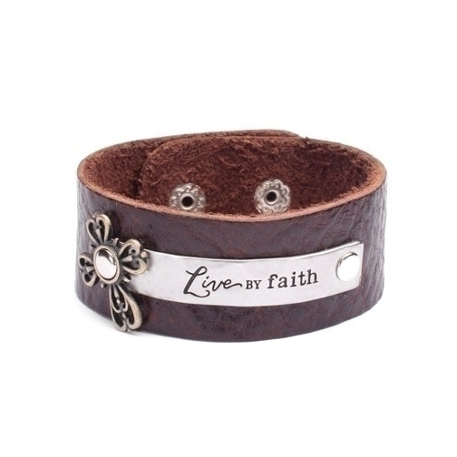 Leather "Faith" Bracelet