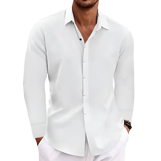 Long Sleeve T-shirt Undershirt Solid Color Long Sleeve Cotton Linen Shirt Men - Regalo ShopShirtCJCJDS204515303CXBlackLLong Sleeve T-shirt Undershirt Solid Color Long Sleeve Cotton Linen Shirt Men