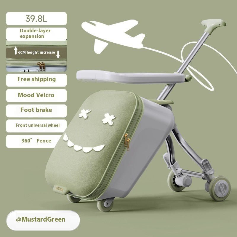 Luggage Children's Riding And Boarding Machine Trolley Case - Regalo ShopBagsCJCJYD228095403CXMustard Green Fence 39.8L42x33x45cm5209ab19f6f3a712f6d5c4269b928035