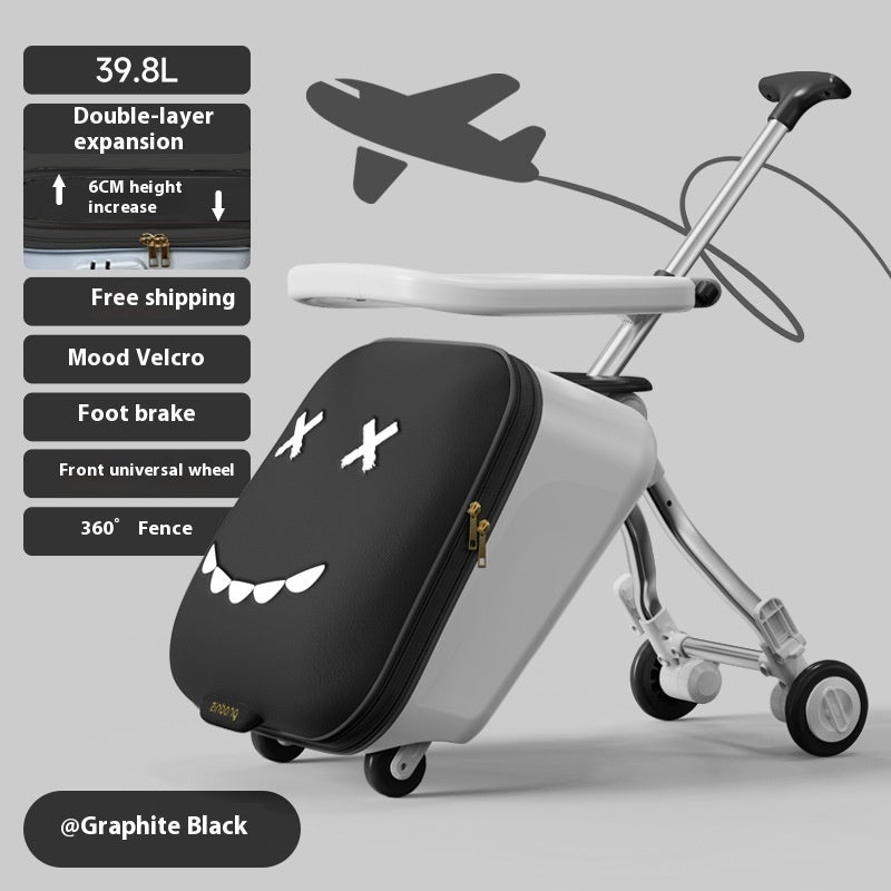 Luggage Children's Riding And Boarding Machine Trolley Case - Regalo ShopBagsCJCJYD228095415OLGraphite Black Fence 39.8L42x33x45cm5fef8c72059bb1612764c42d82b755eb