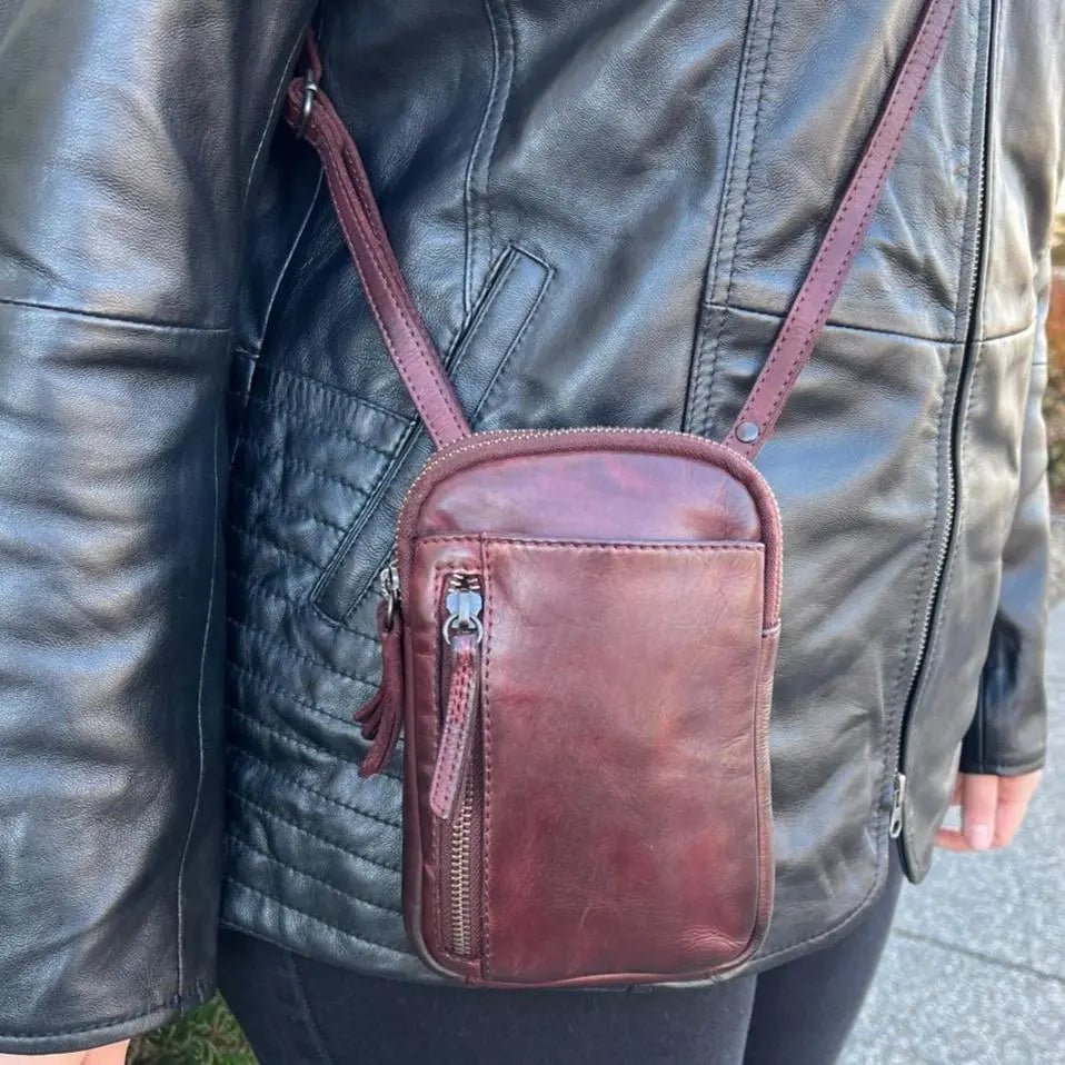 MET Small Leather Crossbody Bag - Regalo ShopHandbags & PursesBoutique of Leathers/Open Road389971043011CranberryMET Small Leather Crossbody Bag