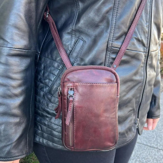 MET Small Leather Crossbody Bag - Regalo ShopHandbags & PursesBoutique of Leathers/Open Road389971043011CranberryMET Small Leather Crossbody Bag