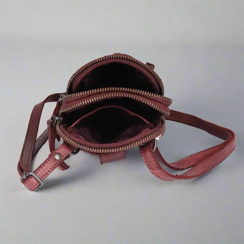 MET Small Leather Crossbody Bag - Regalo ShopHandbags & PursesBoutique of Leathers/Open Road389971043011CranberryMET Small Leather Crossbody Bag