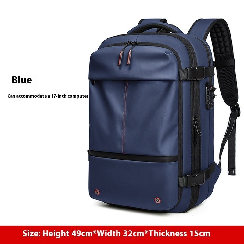 Travel Backpack Men's Business Multifunction Computer Bag Vacuum Compression Large-capacity Backpack - Regalo ShopBagsCJCJNS195860309IRBlue regular version19 Inchfac2959c2bba1917577f3506e95e39b5