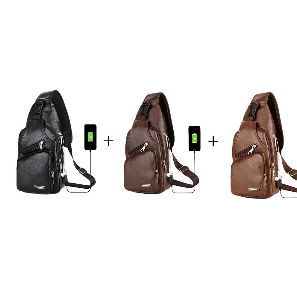 USB Portable Charging Chest Bag Messenger Bag - Regalo ShopBagsCJCJBHNSYB00085-Black+Dark B+Light BBlack+Dark B+Light Be99a24c4bf9d176883b1358d835c2cf4