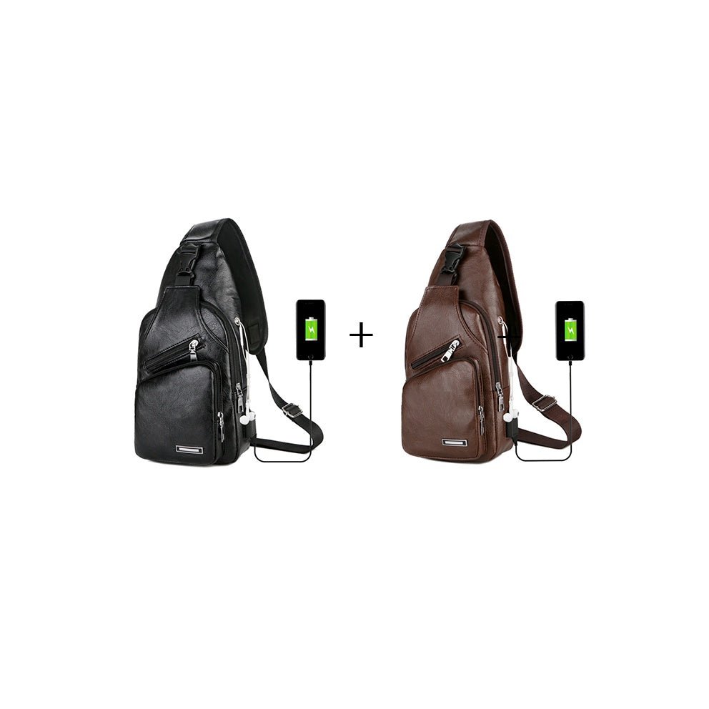 USB Portable Charging Chest Bag Messenger Bag - Regalo ShopBagsCJCJBHNSYB00085-Black+Dark BrownBlack+Dark Brown5705434b47e83356f08feff25a70ffc8