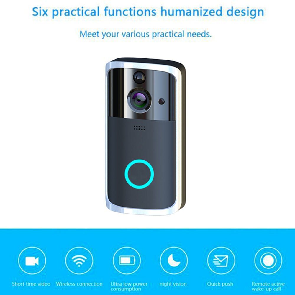 WiFi Video Doorbell Camera - Regalo ShopCameraCJCJJSAQMD00007-BlackBlackWiFi Video Doorbell Camera