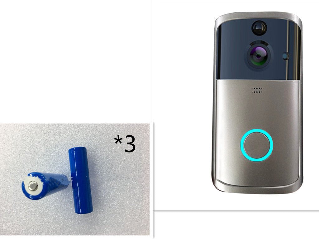 WiFi Video Doorbell Camera - Regalo ShopCameraCJCJJSAQMD00007-Silver and three batteriesSilver and three batteriesWiFi Video Doorbell Camera