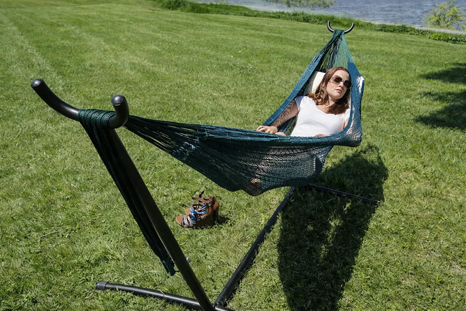 XL Thick Cord Mayan Hammock with Universal Stand - Regalo ShopHammocks with StandsHammock Universe Canada24-MHXLTC-FG+75121738447505245forest-greenXL Thick Cord Mayan Hammock with Universal Stand