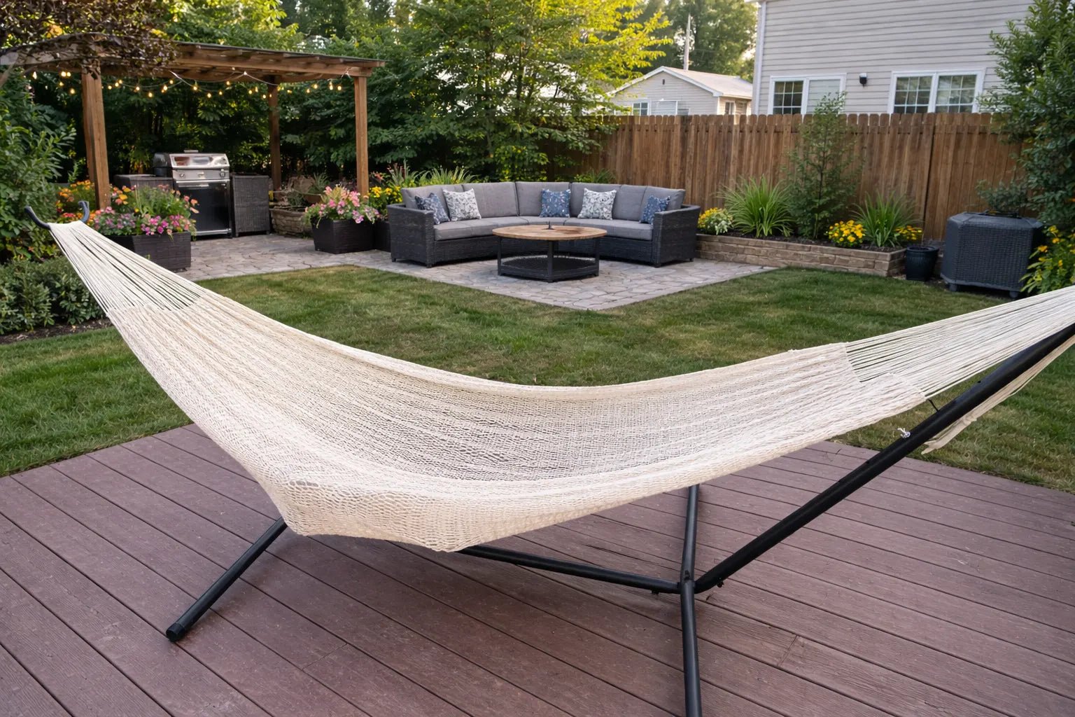 XL Thick Cord Mayan Hammock with Universal Stand - Regalo ShopHammocks with StandsHammock Universe Canada24-MHXLTC-N+75121738447505252naturalXL Thick Cord Mayan Hammock with Universal Stand